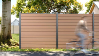 planeo 3D - Garden fence sand oak medium